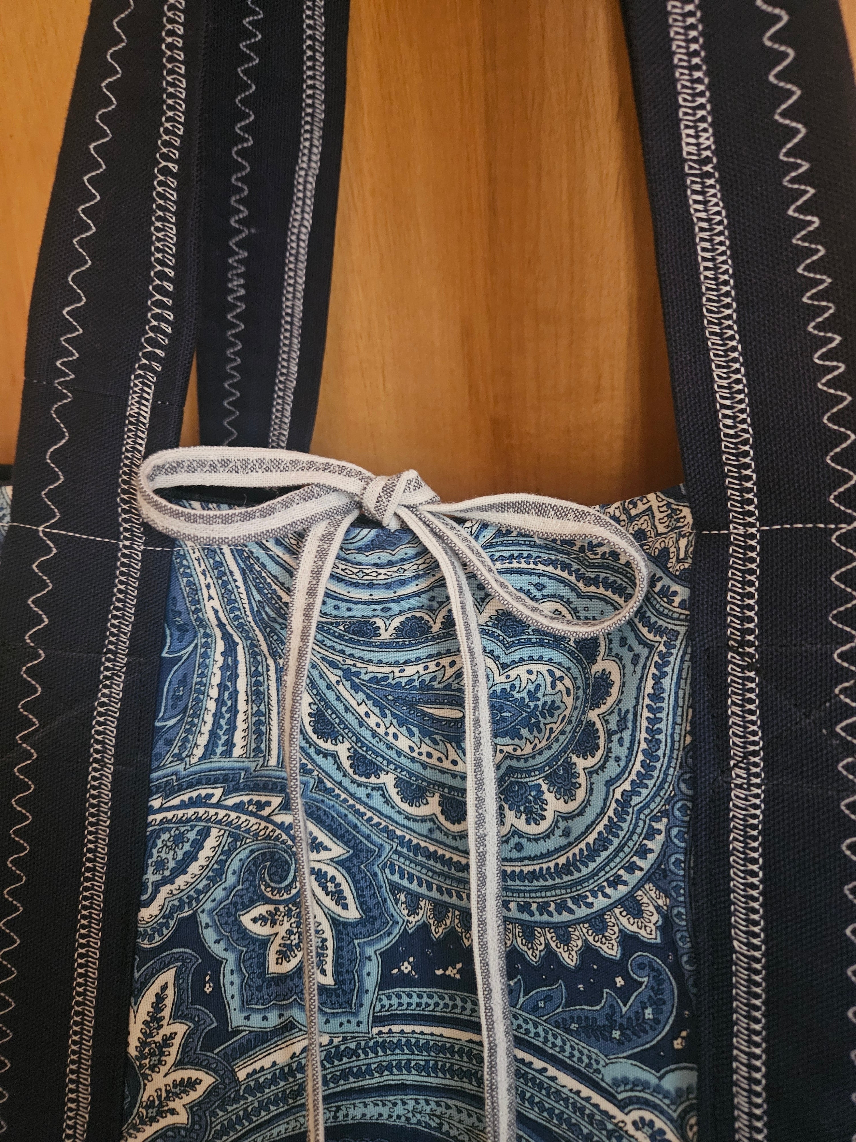 TOTE BAG, Blue Paisley