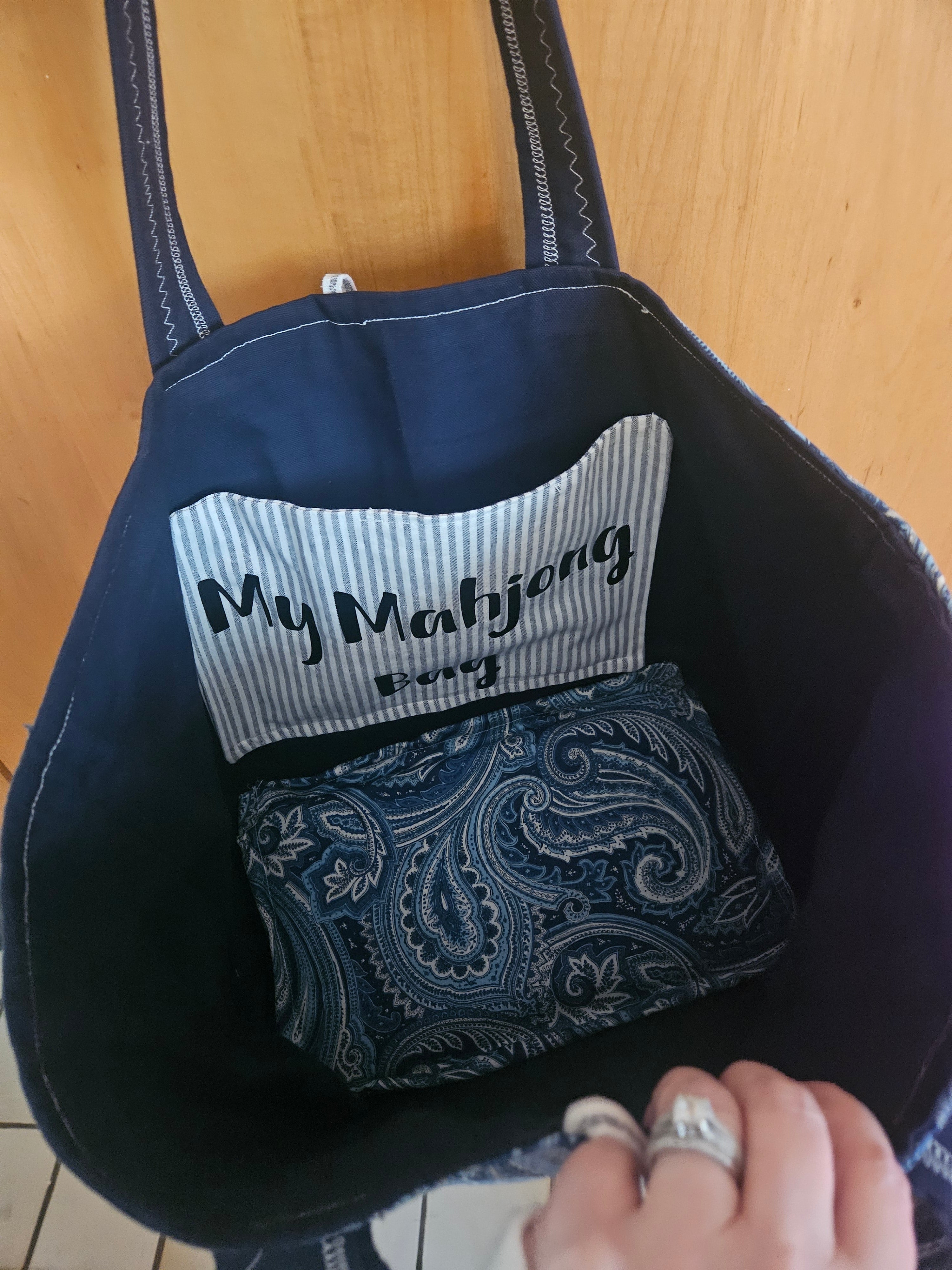 TOTE BAG, Blue Paisley