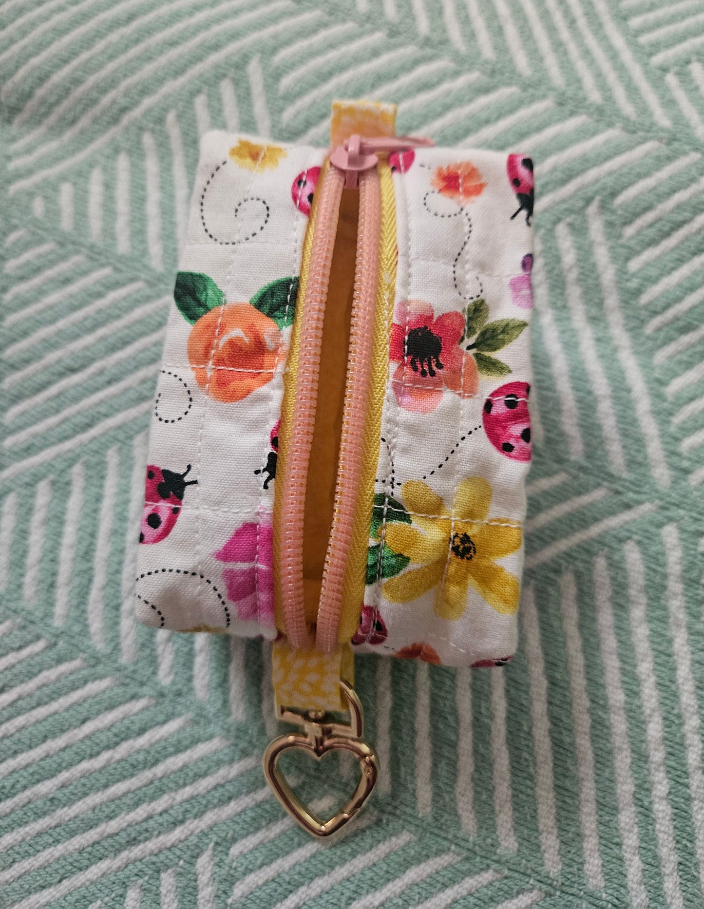 Quilted, Zipper Micro Pouch!