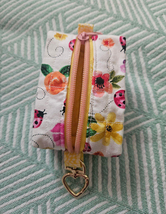 Quilted, Zipper Micro Pouch!